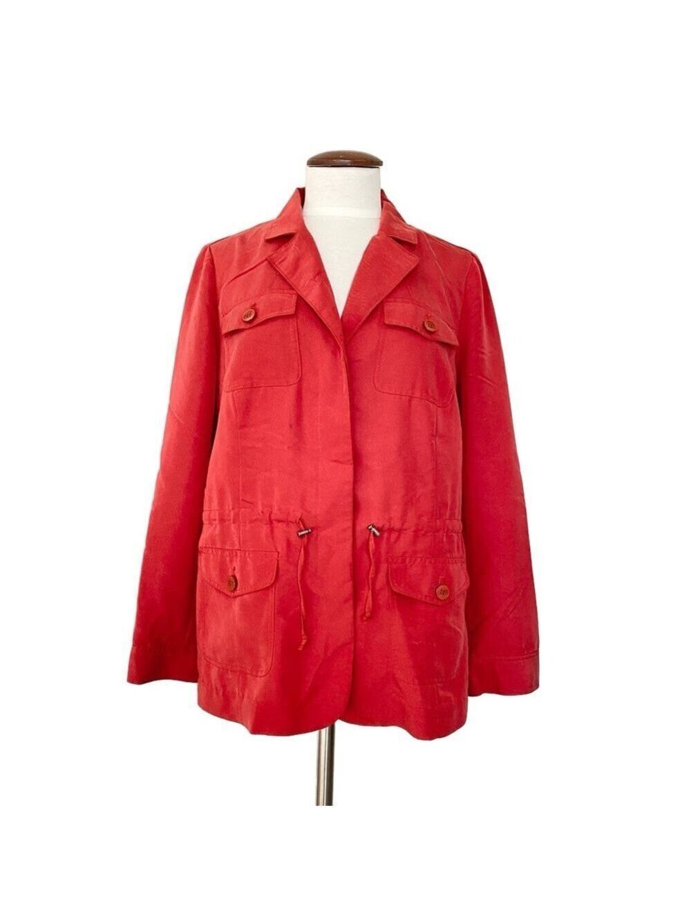 Chico’s Red Light Jacket Size 1 (M) Soft Modal Blend Pockets